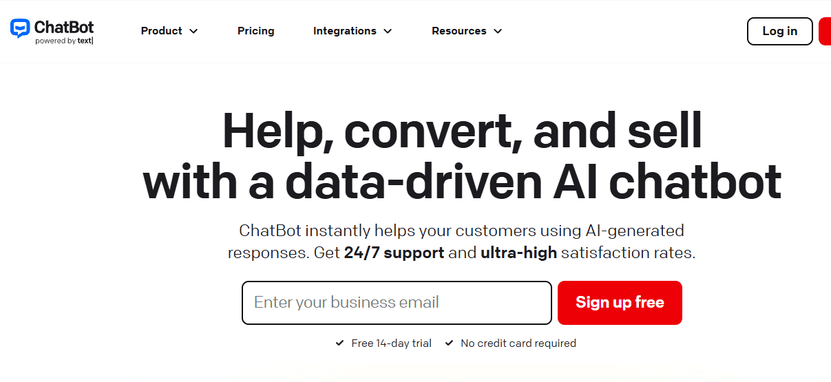 ChatBot.com dashboard