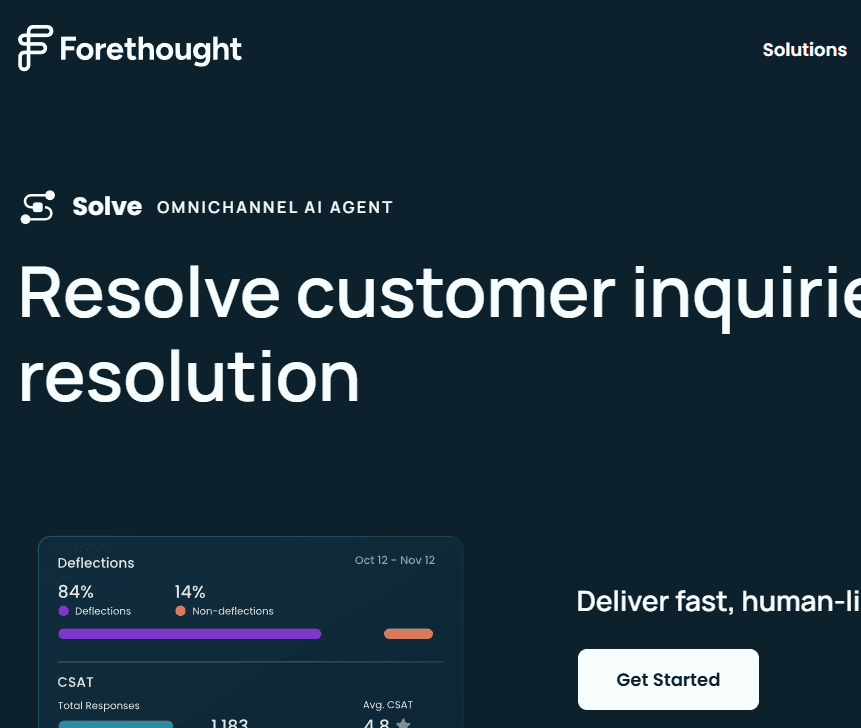 Forethought AI customer support