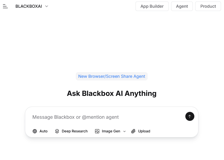 Blackbox AI interface