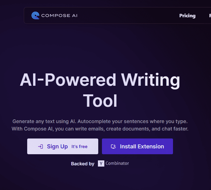 Compose AI interface