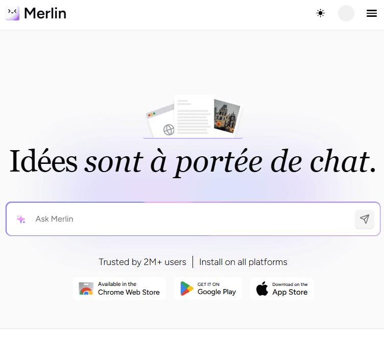 Merlin AI interface