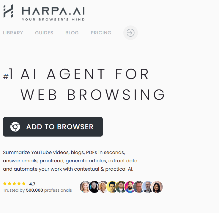 Harpa AI interface