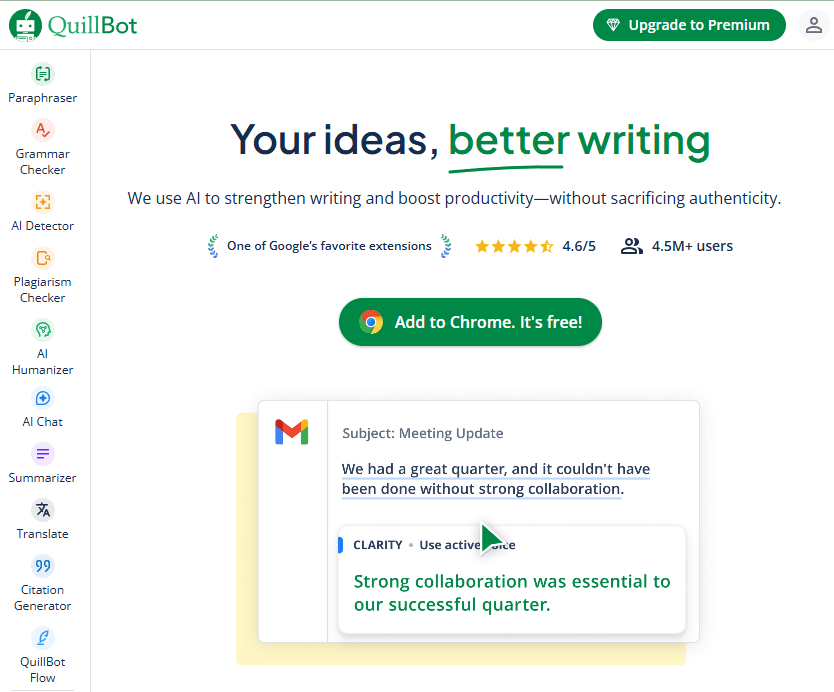 QuillBot interface